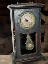 Load image into Gallery viewer, Rustic antique mantel clock – additional decor - HIRE ONLY
