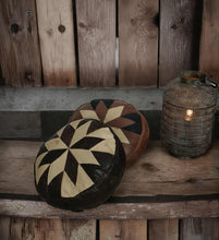 Load image into Gallery viewer, Moroccan boho leather foot rest / stool – additional decor - HIRE ONLY
