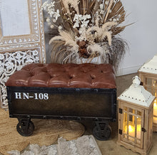 Load image into Gallery viewer, Unique rustic ottoman / bench seat – additional decor - HIRE ONLY

