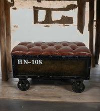 Load image into Gallery viewer, Unique rustic ottoman / bench seat – additional decor - HIRE ONLY
