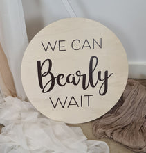 Load image into Gallery viewer, Baby shower double sided wood round - HIRE ONLY
