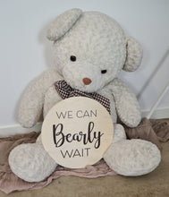 Load image into Gallery viewer, Baby shower double sided wood round - HIRE ONLY
