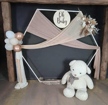 Load image into Gallery viewer, Hexagonal Backdrop Baby shower neutral / nude – Package 2 - HIRE ONLY

