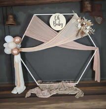 Load image into Gallery viewer, Hexagonal Backdrop Baby shower neutral / nude – Package 2 - HIRE ONLY
