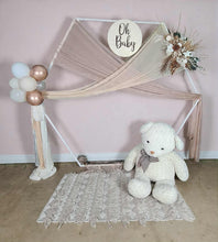 Load image into Gallery viewer, Hexagonal Backdrop Baby shower neutral / nude – Package 2 - HIRE ONLY
