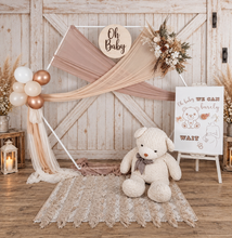 Load image into Gallery viewer, Hexagonal Backdrop Baby shower neutral / nude - Package 3 - HIRE ONLY
