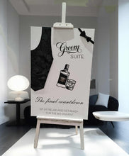 Load image into Gallery viewer, Grooms Preparation Room Welcome sign - HIRE ONLY
