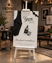 Load image into Gallery viewer, Grooms Preparation Room Welcome sign - HIRE ONLY
