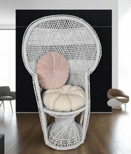 Load image into Gallery viewer, White peacock chair with cushions MEDIUM - HIRE ONLY
