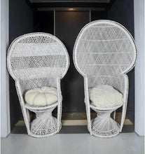 Load image into Gallery viewer, White peacock chairs Mother &amp; Daughter Photoshoot - HIRE ONLY
