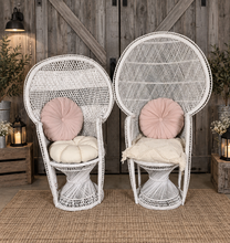 Load image into Gallery viewer, White peacock chairs Mother &amp; Daughter Photoshoot - HIRE ONLY
