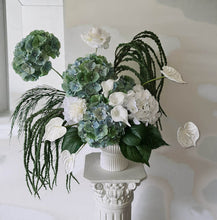 Load image into Gallery viewer, Popular green &amp; white floor / plinth / table flowers - HIRE ONLY
