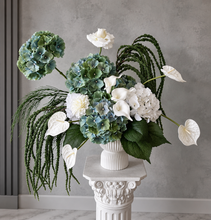 Load image into Gallery viewer, Popular green &amp; white floor / plinth / table flowers - HIRE ONLY
