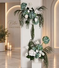 Load image into Gallery viewer, Popular green &amp; white floor / plinth / table flowers - HIRE ONLY
