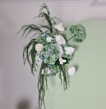 Load image into Gallery viewer, Popular green &amp; white LARGE hanging flowers – Style 2 - HIRE ONLY
