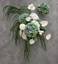 Load image into Gallery viewer, Popular green &amp; white LARGE hanging flowers – Style 2 - HIRE ONLY

