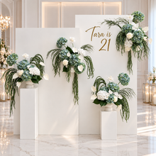 Load image into Gallery viewer, Popular Green &amp; white flowers Set up – Option 2 - HIRE ONLY
