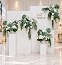 Load image into Gallery viewer, Popular Green &amp; white flowers Set up – Option 2 - HIRE ONLY
