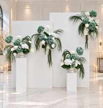 Load image into Gallery viewer, Popular Green &amp; white flowers Set up – Option 2 - HIRE ONLY
