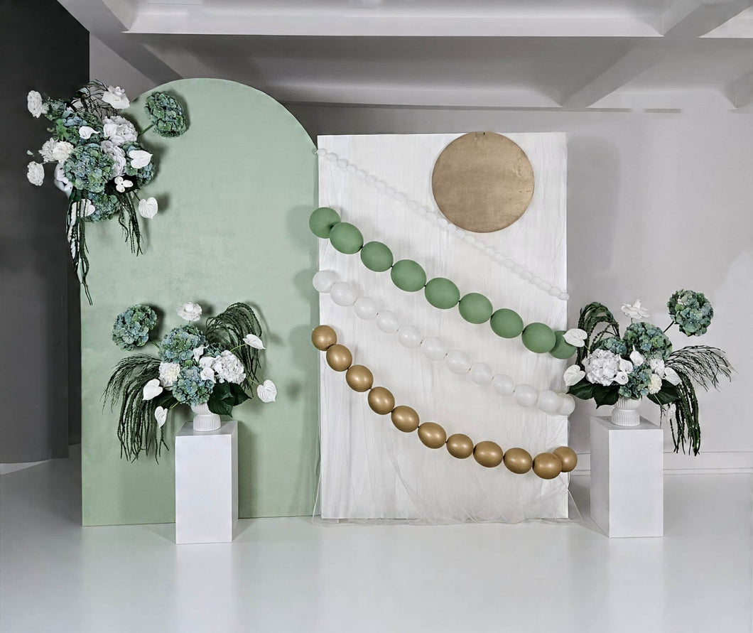 Popular Green & white flowers Set up – Option 8 - HIRE ONLY