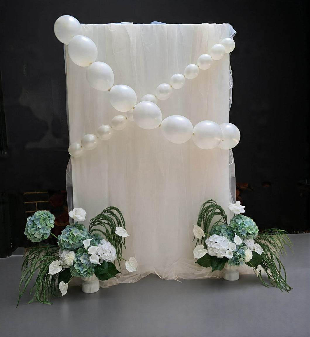 Popular Green & white flowers Set up – Option 9 - HIRE ONLY