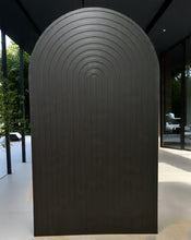 Load image into Gallery viewer, Black ripple arch backdrop – 2.1m tall - HIRE ONLY
