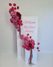 Load image into Gallery viewer, Small white rectangular arch backdrop / welcome sign - HIRE ONLY
