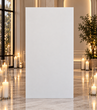 Load image into Gallery viewer, Small white rectangular arch backdrop / welcome sign - HIRE ONLY
