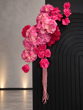 Load image into Gallery viewer, Hot pink fuchsia hanging flowers - HIRE ONLY
