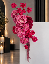 Load image into Gallery viewer, Hot pink fuchsia hanging flowers - HIRE ONLY
