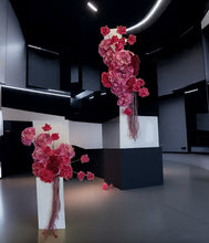 Load image into Gallery viewer, Hot pink fuchsia hanging flowers - HIRE ONLY
