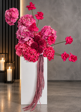Load image into Gallery viewer, Hot pink fuchsia plinth / floor flowers - HIRE ONLY
