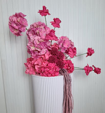 Load image into Gallery viewer, Hot pink fuchsia plinth / floor flowers - HIRE ONLY

