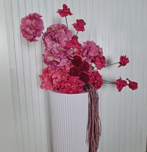 Load image into Gallery viewer, Hot pink fuchsia plinth / floor flowers - HIRE ONLY
