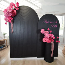 Load image into Gallery viewer, Black &amp; pink package - 2 x black arch, 2 x flowers &amp; 1 x plinth - HIRE ONLY
