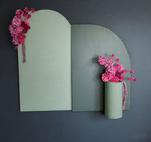 Load image into Gallery viewer, Green &amp; pink package – 2 x arch, 2 x flowers &amp; 1 x plinth - HIRE ONLY
