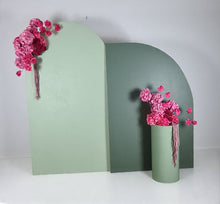 Load image into Gallery viewer, Green &amp; pink package – 2 x arch, 2 x flowers &amp; 1 x plinth - HIRE ONLY
