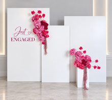 Load image into Gallery viewer, Pink package – 3 x rectangular arch, 2 x pink flowers &amp; 1 x plinth - HIRE ONLY
