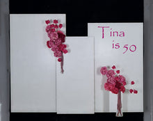 Load image into Gallery viewer, Pink package – 3 x rectangular arch, 2 x pink flowers &amp; 1 x plinth - HIRE ONLY

