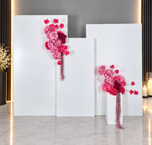 Load image into Gallery viewer, Pink package – 3 x rectangular arch, 2 x pink flowers &amp; 1 x plinth - HIRE ONLY
