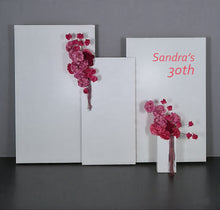 Load image into Gallery viewer, Pink package – 3 x rectangular arch, 2 x pink flowers &amp; 1 x plinth - HIRE ONLY
