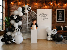 Load image into Gallery viewer, Kids Birthday BOY - 2 x backdrop, balloons &amp; cake stand - HIRE ONLY
