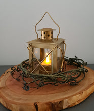 Load image into Gallery viewer, Small Rustic Golden lantern - HIRE ONLY
