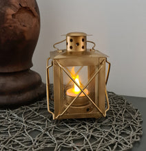 Load image into Gallery viewer, Small Rustic Golden lantern - HIRE ONLY
