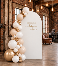 Load image into Gallery viewer, Baby shower foldable arch 1.8m &amp; balloons – Neutral or white
