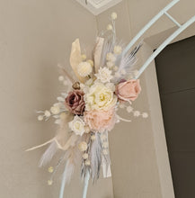 Load image into Gallery viewer, Boho blush romantic flowers x 2 &amp; round backdrop - HIRE ONLY
