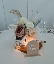 Load image into Gallery viewer, Boho Lace - Glass bottles with fairy lights - HIRE ONLY

