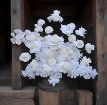 Load image into Gallery viewer, White floor / plinth flowers MEDIUM – 2 available - HIRE ONLY
