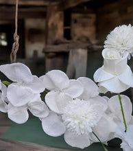 Load image into Gallery viewer, White floor / plinth flowers MEDIUM – 2 available - HIRE ONLY
