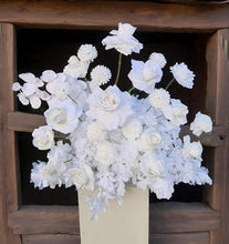 Load image into Gallery viewer, White floor / plinth flowers MEDIUM – 2 available - HIRE ONLY
